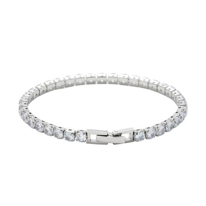 Titanium Steel CZ Tennis Bracelet