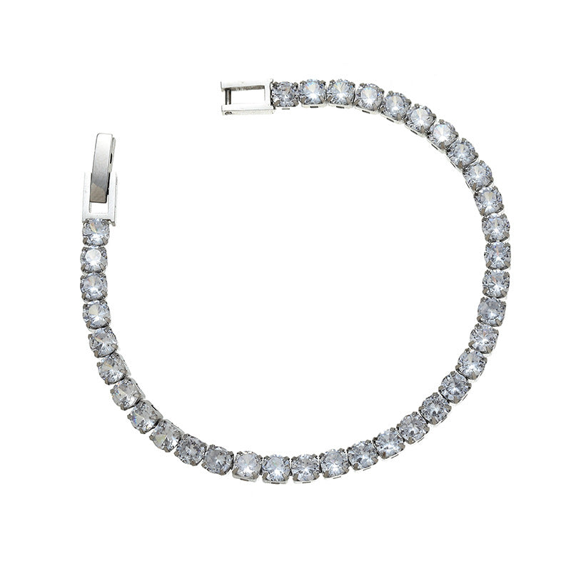 Titanium Steel CZ Tennis Bracelet