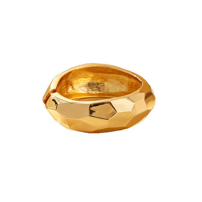 Gold Faceted Cuff Bracelet