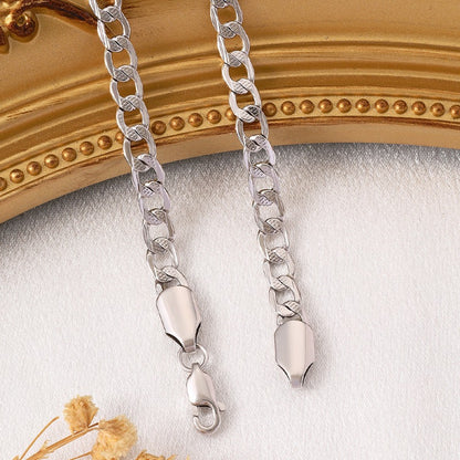 Silver Plated Curb Chain Bracelet