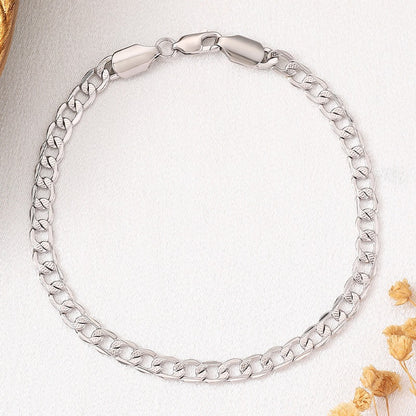 Silver Plated Curb Chain Bracelet