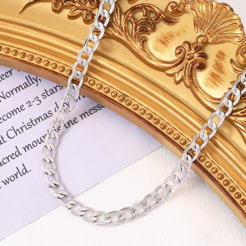 Silver Plated Curb Chain Bracelet
